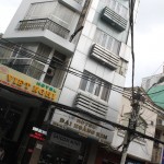A view from the busy street below.