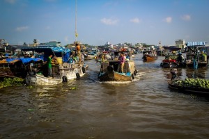 Crowded waters.