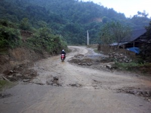 Not the best driving conditions - and this was a good patch.