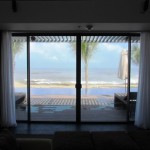 The view from the bed in the private pool villa.