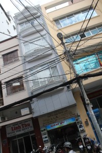 There's a hotel behind all those power lines.