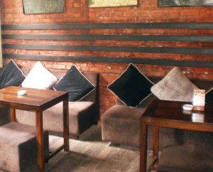 Cosy and arty.
