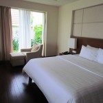One of the two bedrooms in the villa.