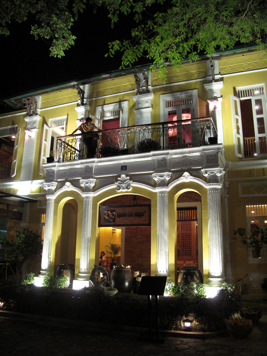 Lit up like a Gothic mansion.