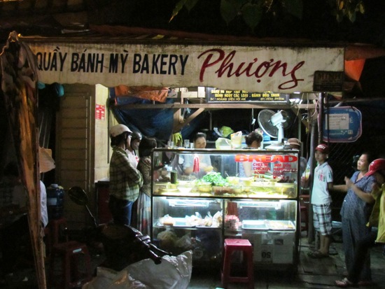 From dawn till dusk, seven days a week. Phuong's Bahn Mi stall.