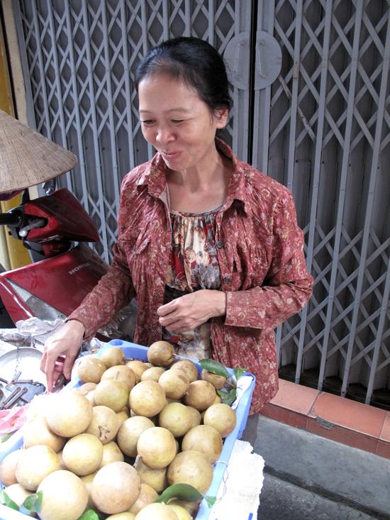 The sapadilla lady was far smilier.