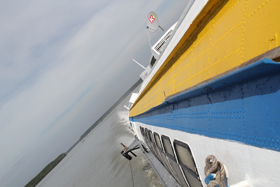 Scenes from a hydrofoil.
