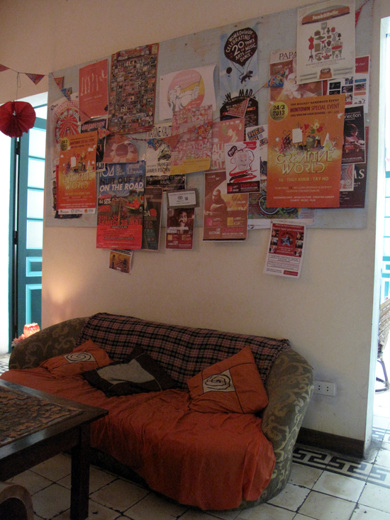 Cosy seating upstairs.