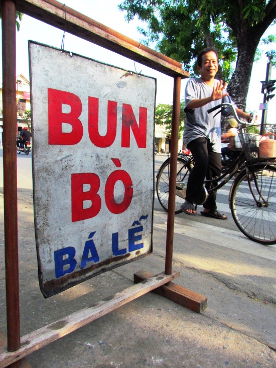 Bun Bo alley and another terribly camera shy local, Mr Phuc.