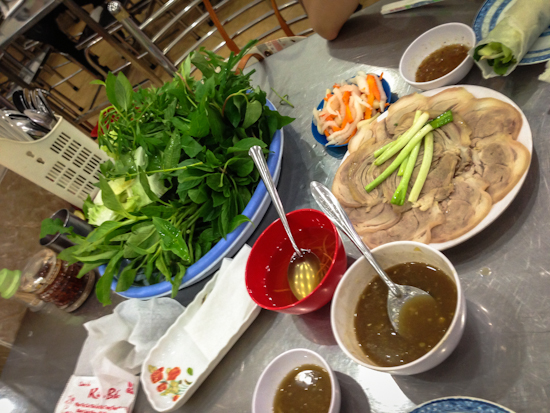 All the fixings.