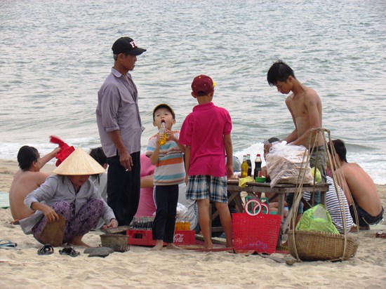 For alfresco seafood pull up a mat on An Bang beach around sunset.