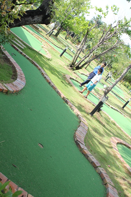 The only min-golg course in the city is also only for kids.