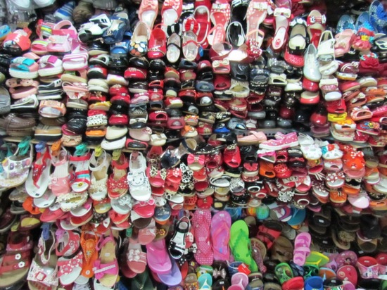 Millions and millions of miniature plastic shoes.