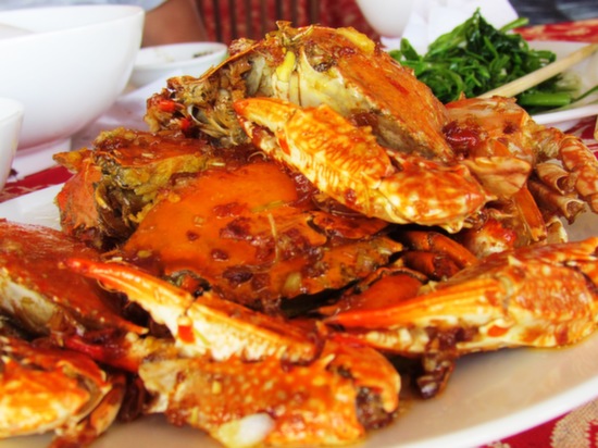 Tamarind crab; a Ngoc Mai speciality.