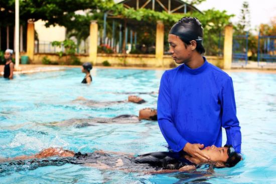 Swim Vietnam's training pool in Hoi An.