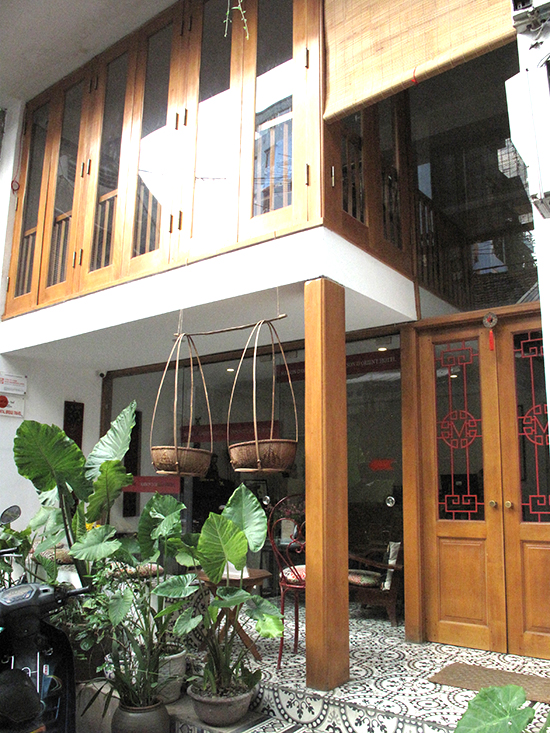 An unusual frontage for Hanoi.