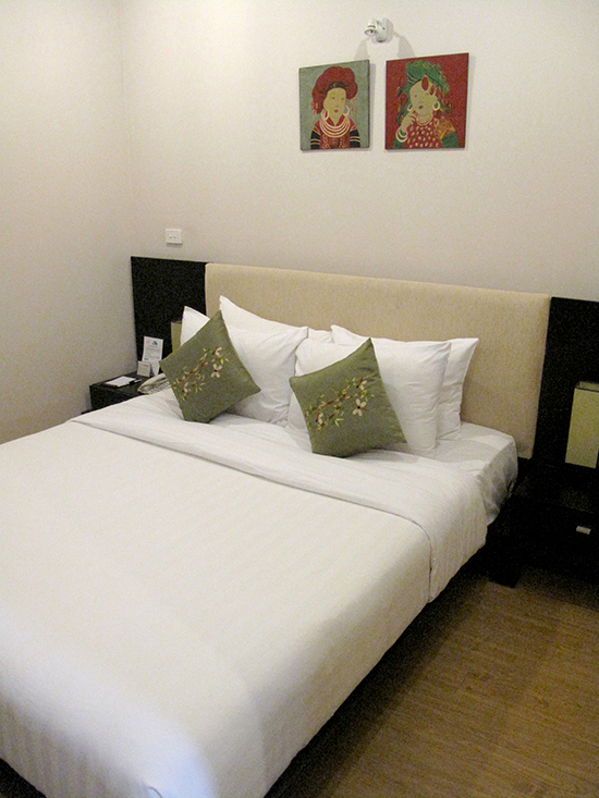 Local artwork and cushion covers.