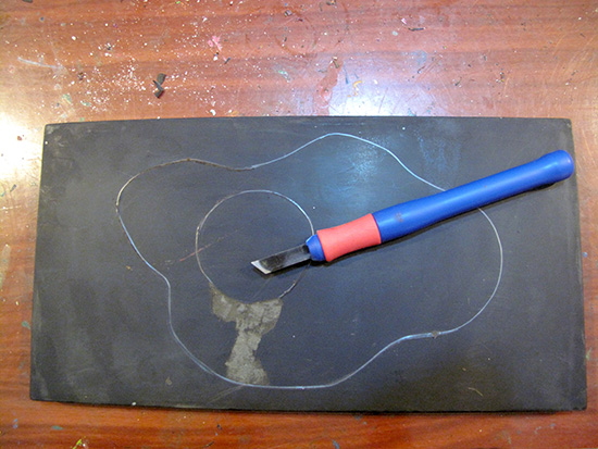 Then chisel out the part that will have eggshell on it (the end picture needs to be flat).