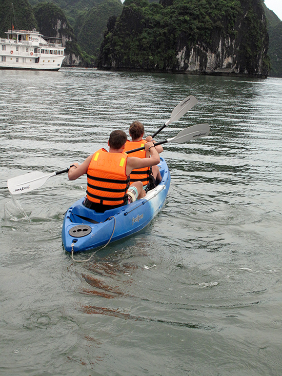 Reassuringly new kayaks.
