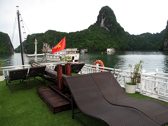 As close to grass as you'll get in Ha Long.